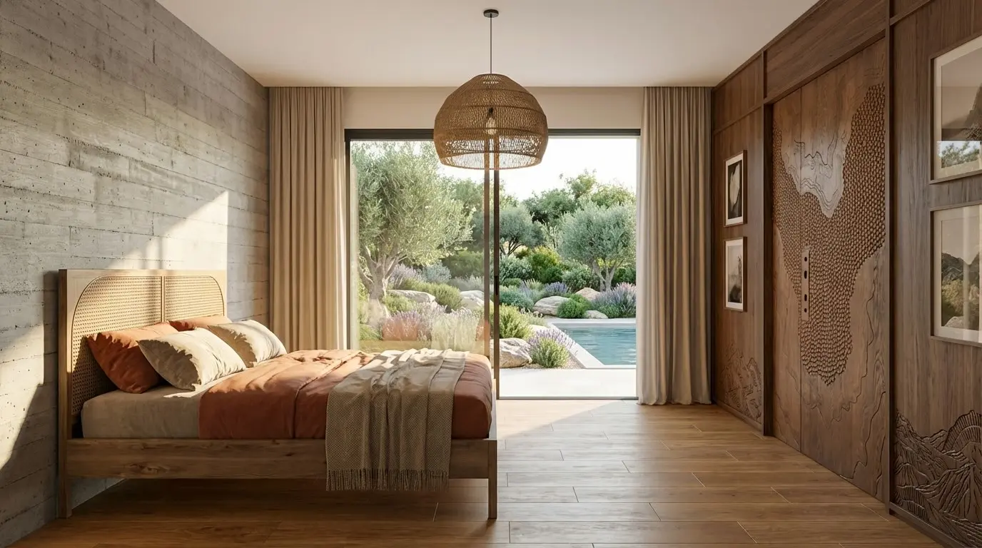 Une chambre, vue piscine