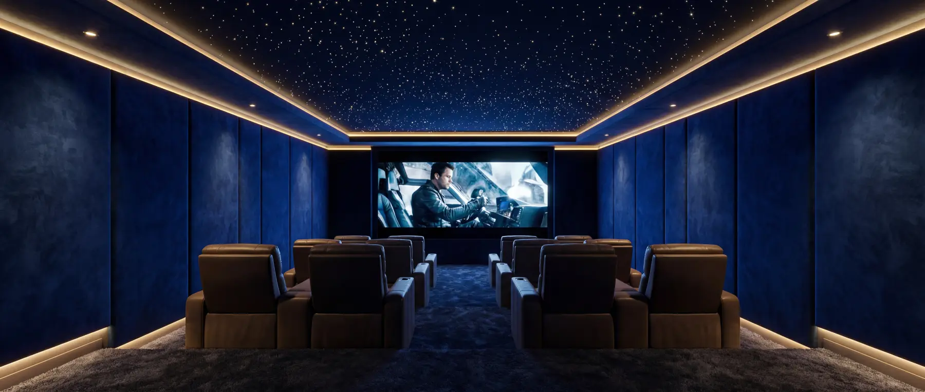 Le cinéma privé, plafond étoilé