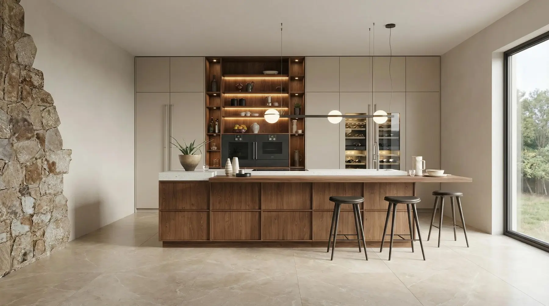 La cuisine en noyer
